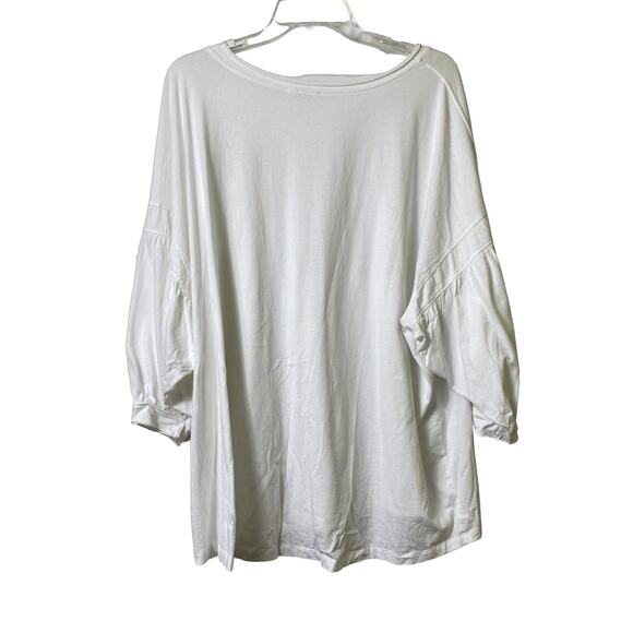Umgee White Half Sleeve Oversized Top Small (2499) - Picture 6 of 6